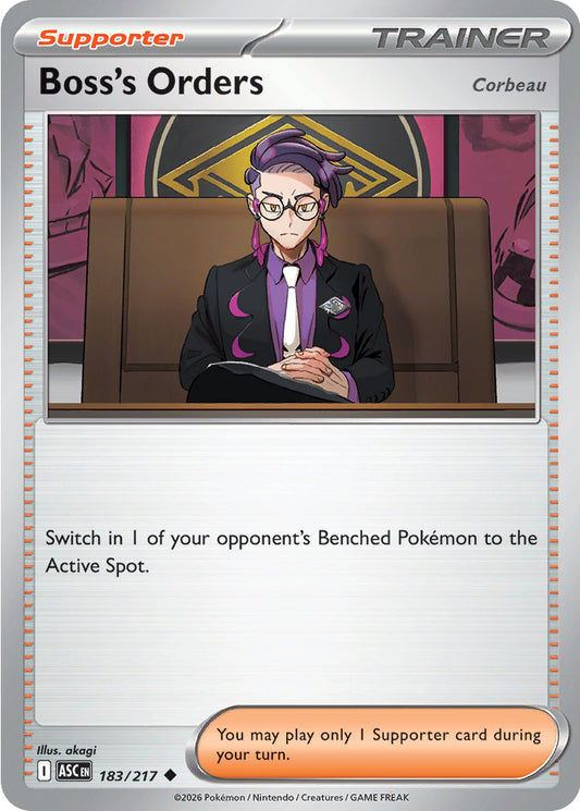 Boss's Orders 183/217 – Pokémon Ascended Heroes card artwork