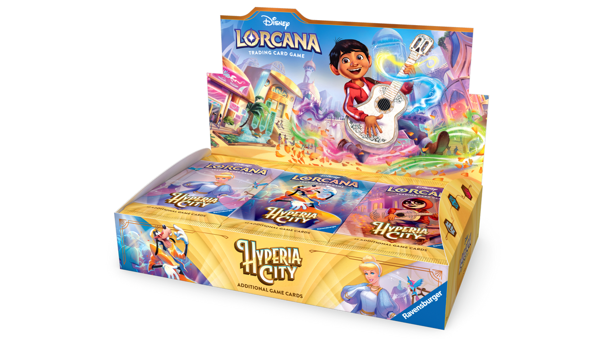 Disney Lorcana Hyperia City sealed booster display box – 24 booster packs