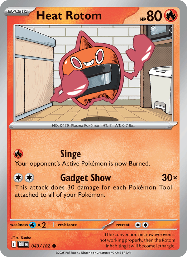 Heat Rotom 043/182 Destined Rivals Pokémon TCG Regular