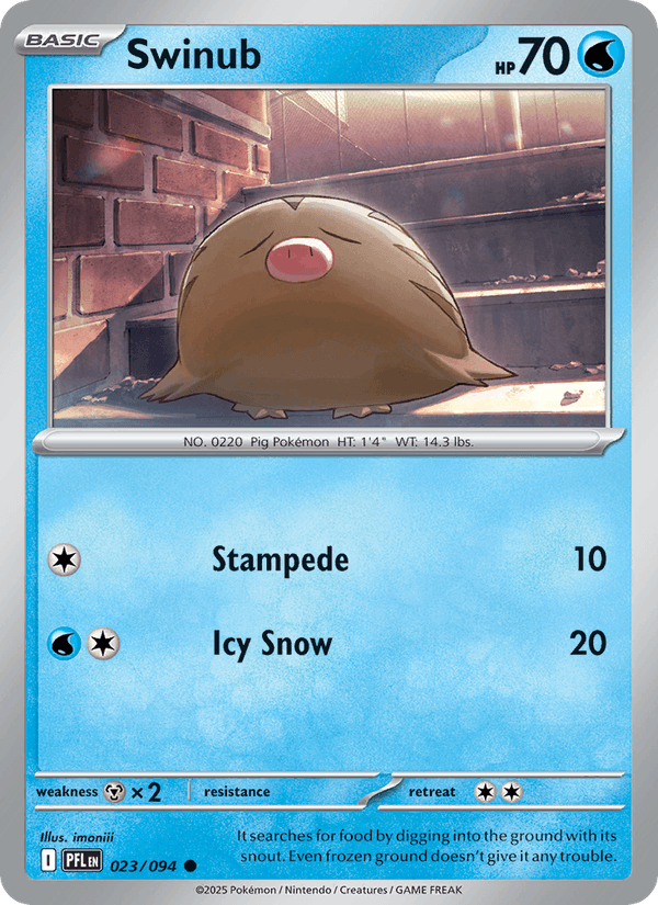 Swinub 023/094 Phantasmal Flames Pokémon TCG Regular
