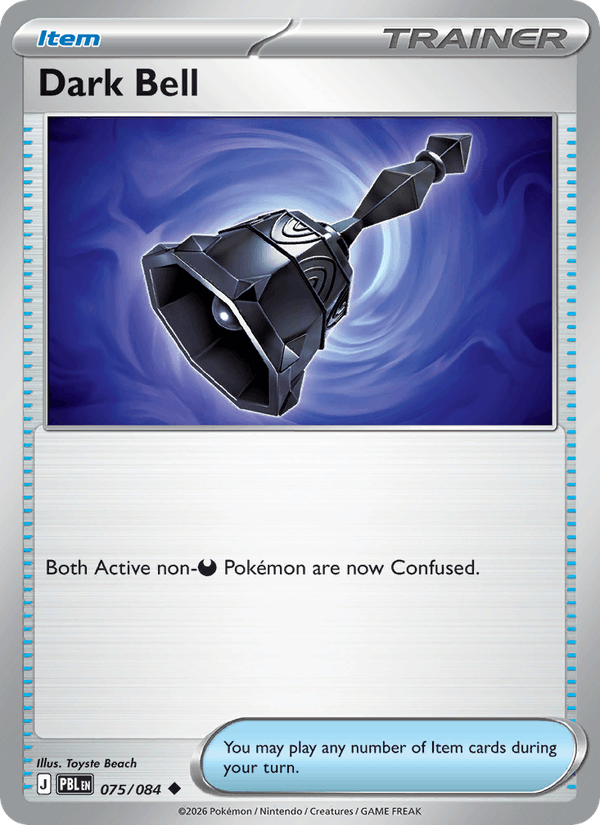 Dark Bell 075/084 Pokémon Pitch Black Reverse Holo