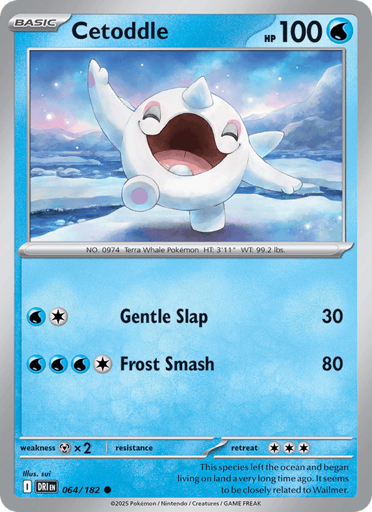 Cetoddle 064/182 Destined Rivals Pokémon TCG Reverse Holo