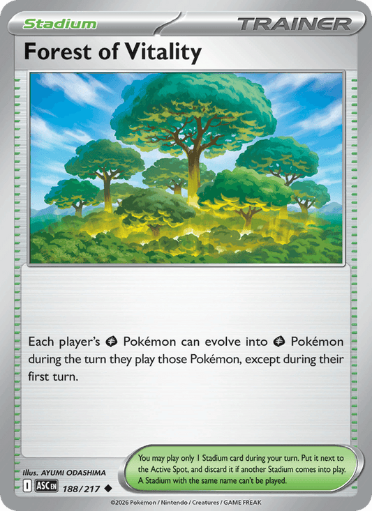 Forest of Vitality 188/217 Pokémon Ascended Heroes Reverse Holo