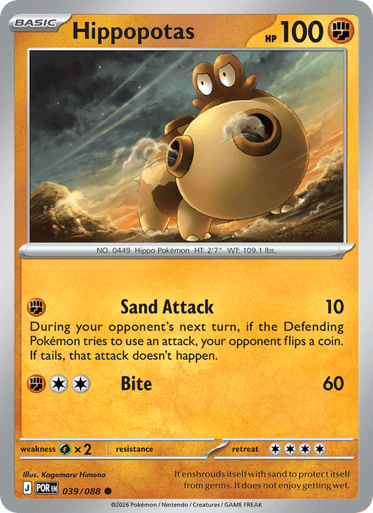 Hippopotas 039/088 Perfect Order Pokémon TCG Regular