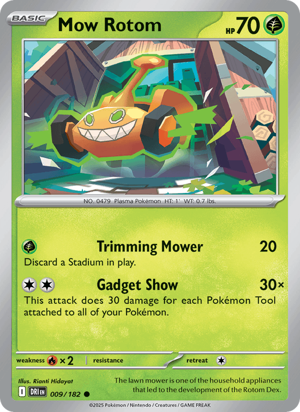 Mow Rotom 009/182 Destined Rivals Pokémon TCG Regular