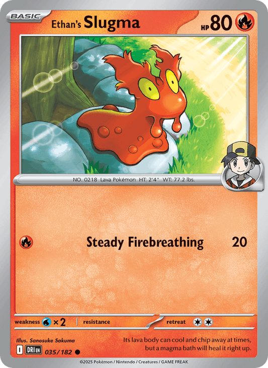 Ethan's Slugma 035/182 Destined Rivals Pokémon TCG Regular