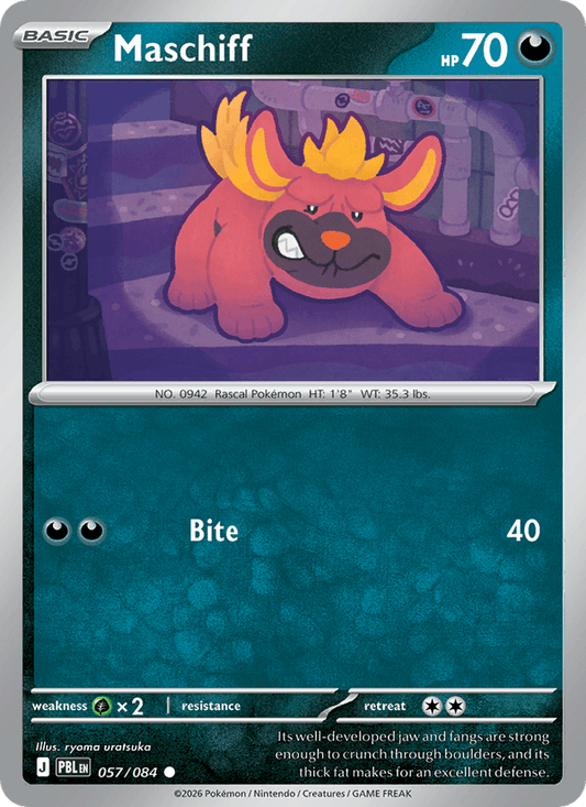 Maschiff 057/084 Pitch Black Pokémon card - Regular