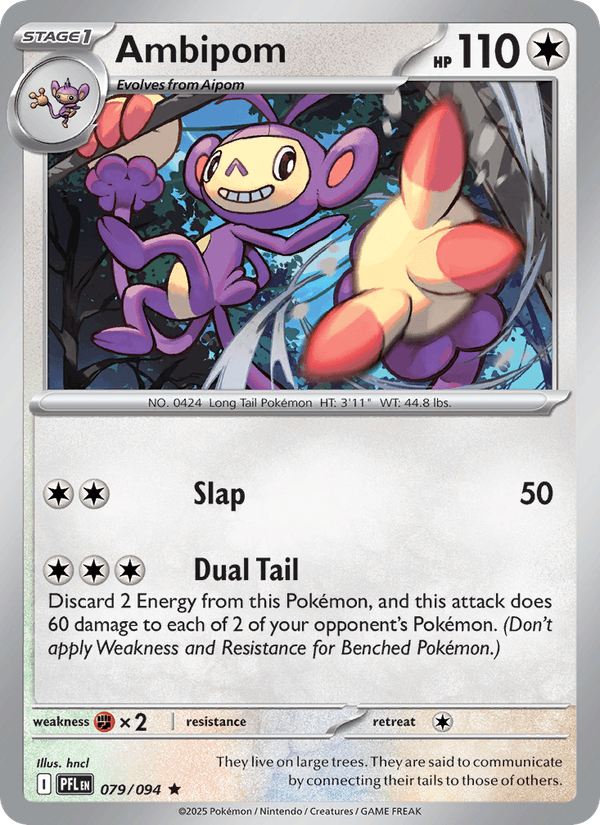 Ambipom 079/094 Phantasmal Flames Pokémon TCG Holo