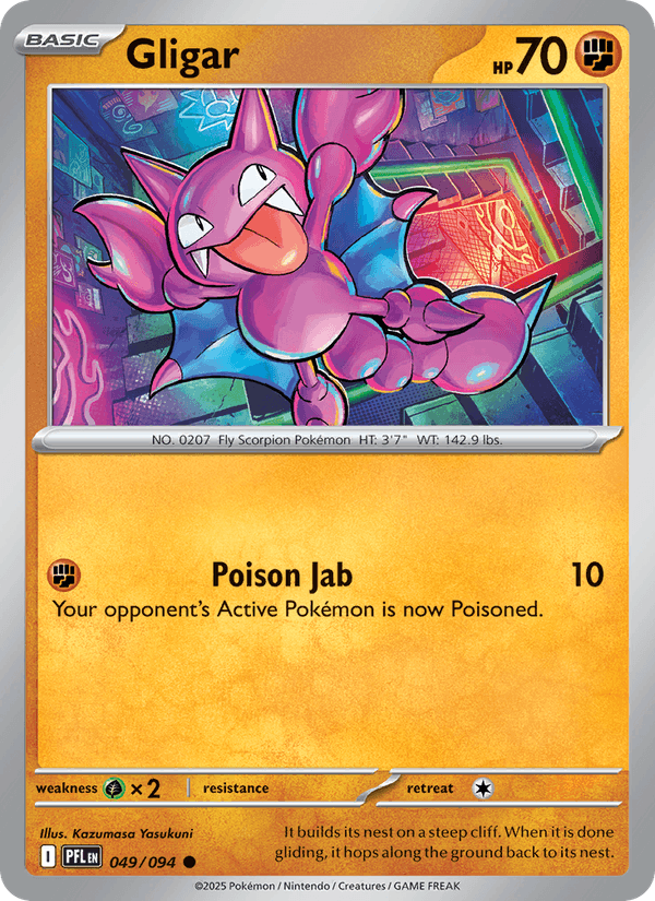 Gligar 049/094 Phantasmal Flames Pokémon TCG Regular