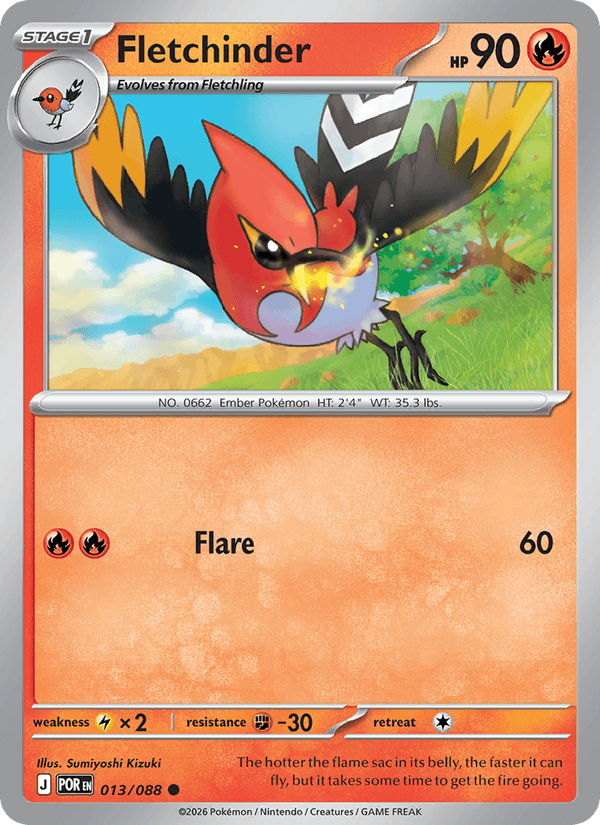 Fletchinder 013/088 Perfect Order Pokémon TCG Regular