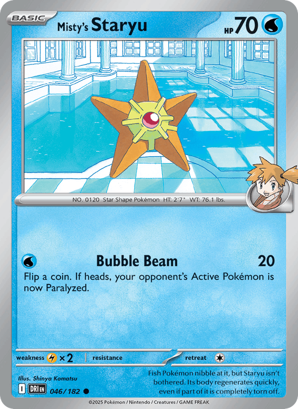 Misty's Staryu 046/182 Destined Rivals Pokémon TCG Regular