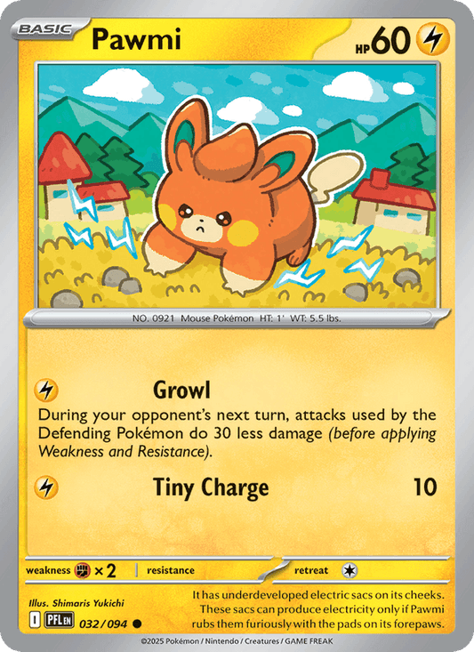 Pawmi 032/094 Phantasmal Flames Pokémon TCG Regular