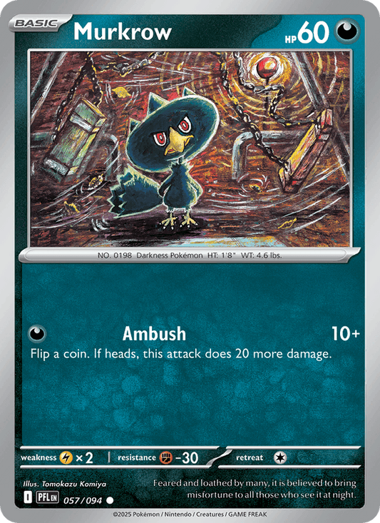 Murkrow 057/094 Phantasmal Flames Pokémon TCG Regular