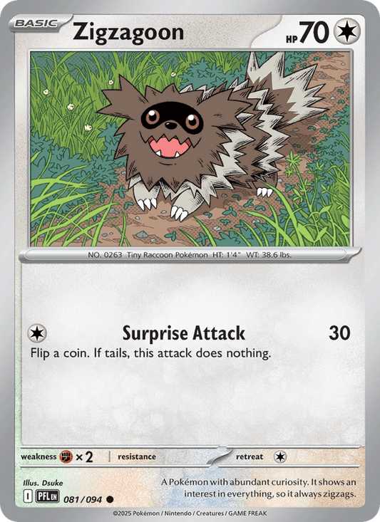 Zigzagoon 081/094 Phantasmal Flames Pokémon TCG Regular