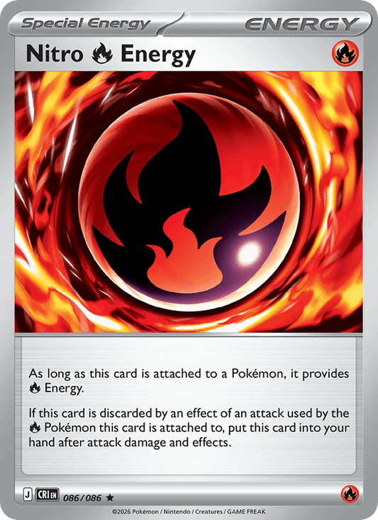 Nitro Fire Energy 086/086 Pokémon Chaos Rising – Holo