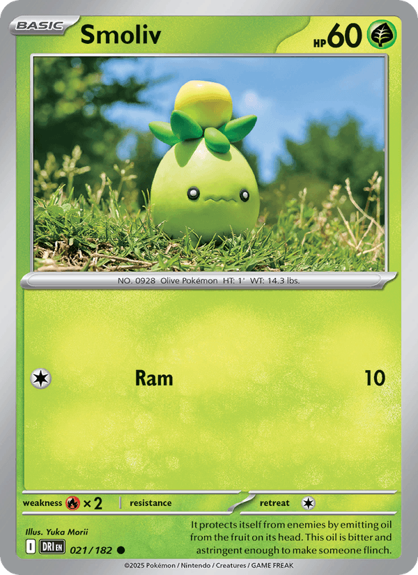 Smoliv 021/182 Destined Rivals Pokémon TCG Regular