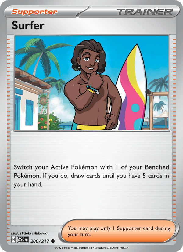 Surfer 200/217 Pokémon Ascended Heroes Regular
