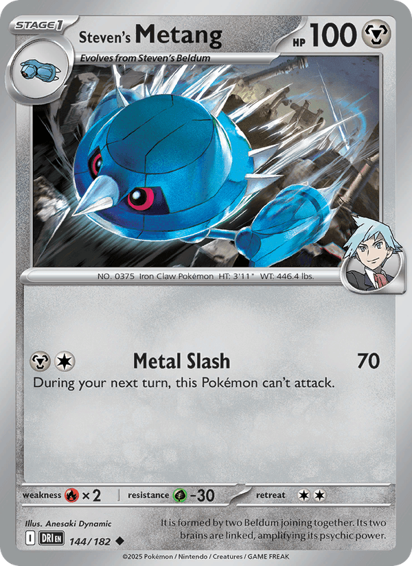 Steven's Metang 144/182 Destined Rivals Pokémon TCG Regular
