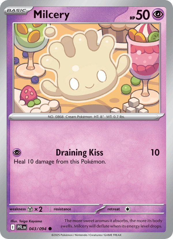 Milcery 043/094 Phantasmal Flames Pokémon TCG Reverse Holo