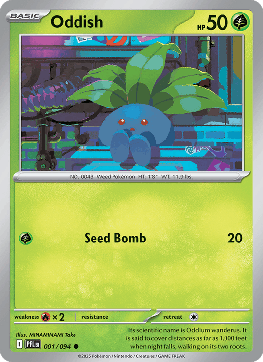 Oddish 001/094 Phantasmal Flames Pokémon TCG Reverse Holo