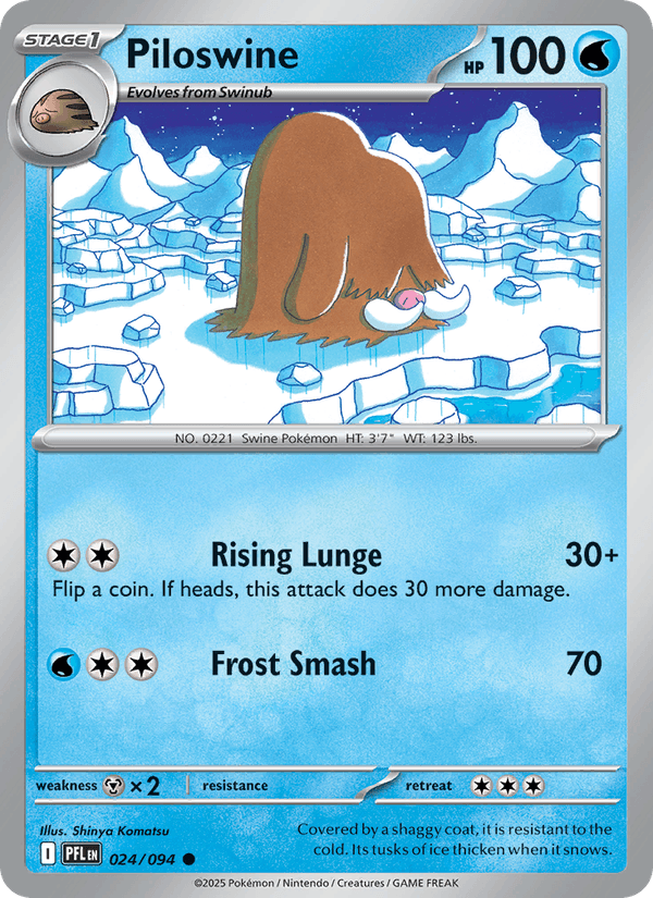 Piloswine 024/094 Phantasmal Flames Pokémon TCG Regular