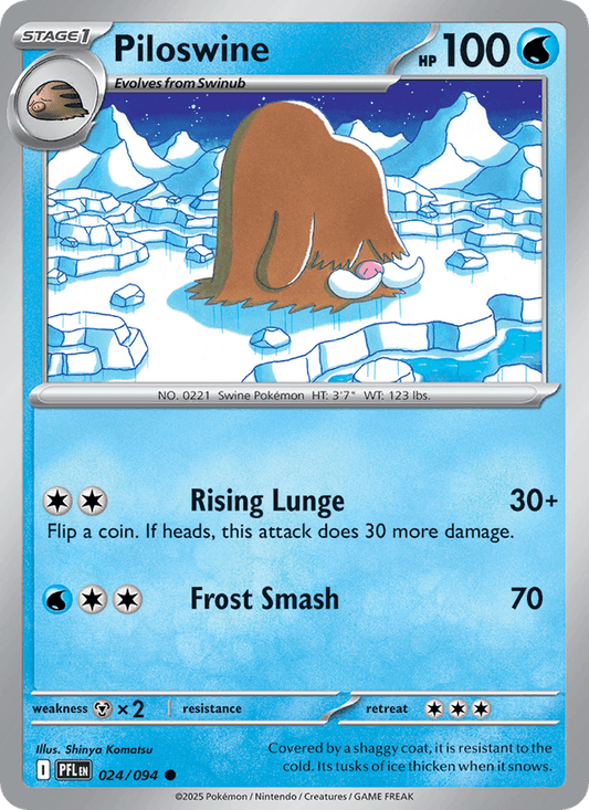 Piloswine 024/094 Phantasmal Flames Pokémon TCG Regular