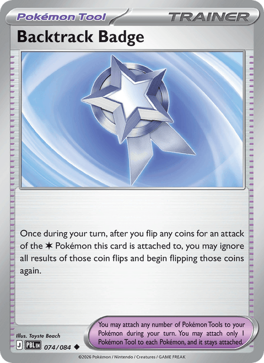 Backtrack Badge 074/084 Pitch Black Pokémon card - Regular
