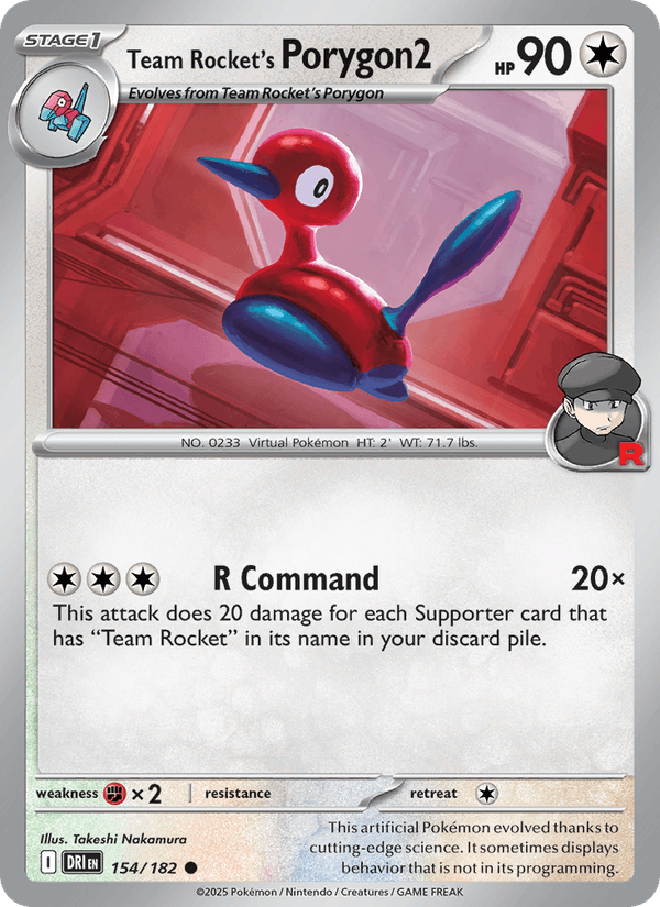 Team Rocket's Porygon2 154/182 Destined Rivals Pokémon TCG Regular