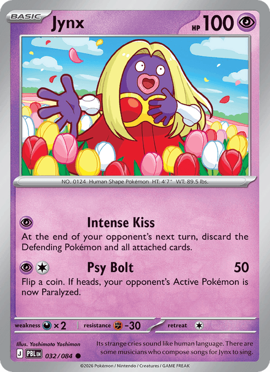 Jynx 032/084 Pitch Black Pokémon card - Reverse Holo