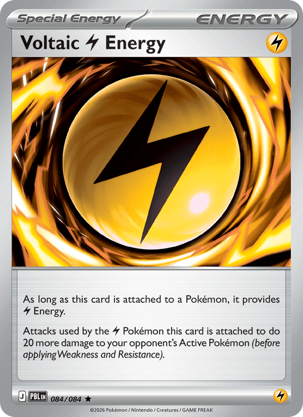 Voltaic Lightning Energy 084/084 Pitch Black Pokémon card - Reverse Holo