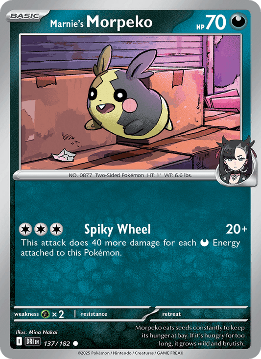 Marnie's Morpeko 137/182 Destined Rivals Pokémon TCG Regular
