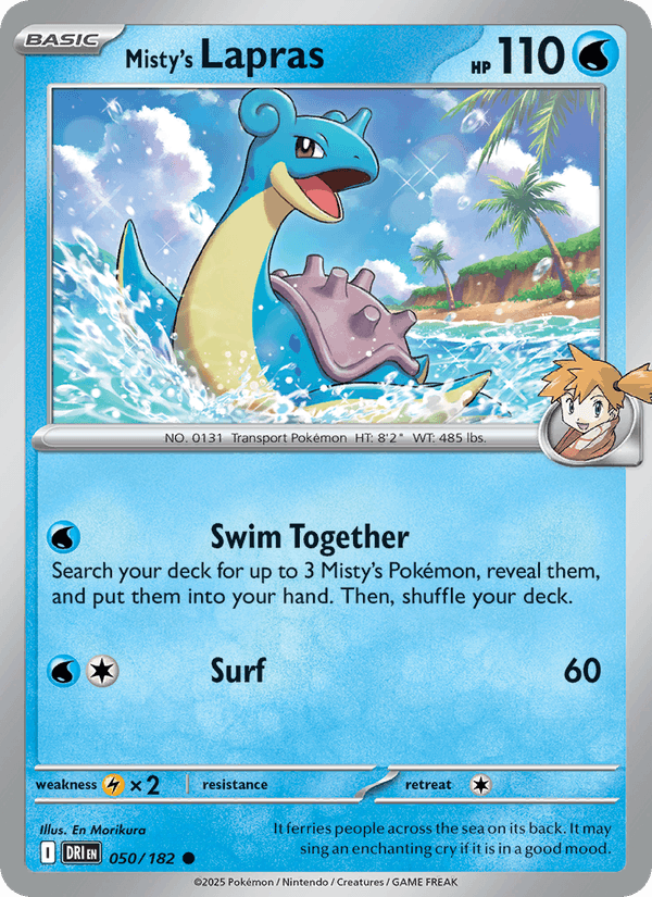Misty's Lapras 050/182 Destined Rivals Pokémon TCG Regular