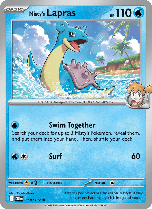 Misty's Lapras 050/182 Destined Rivals Pokémon TCG Regular
