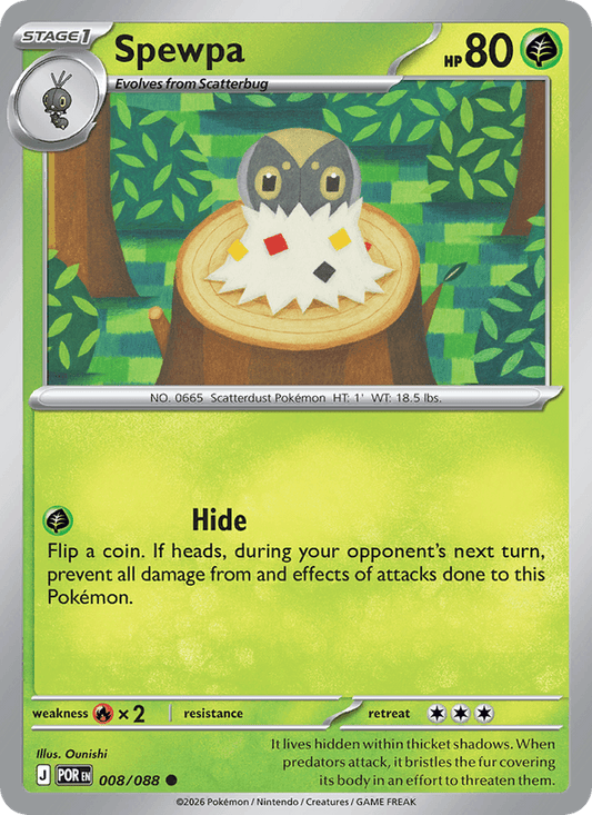 Spewpa 008/088 Perfect Order Pokémon TCG Regular