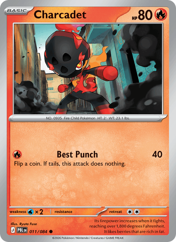 Charcadet 011/084 Pitch Black Pokémon card - Reverse Holo