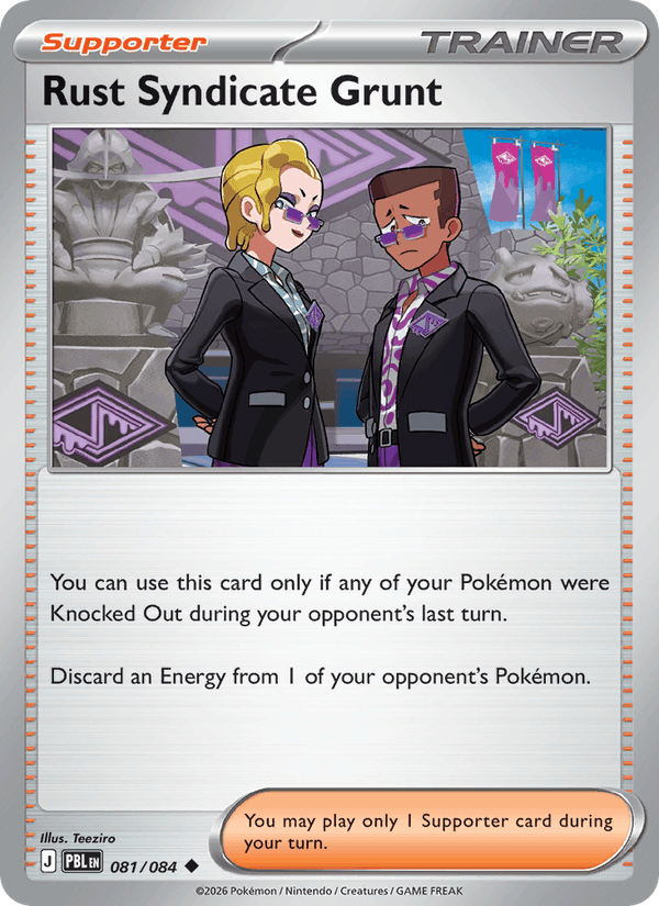 Rust Syndicate Grunts 081/084 Pokémon Pitch Black Reverse Holo