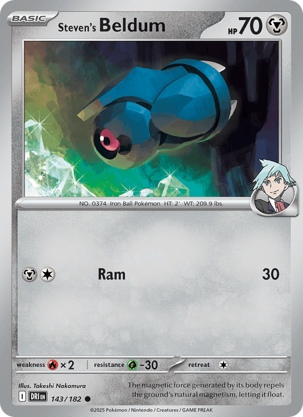 Steven's Beldum 143/182 Destined Rivals Pokémon TCG Regular