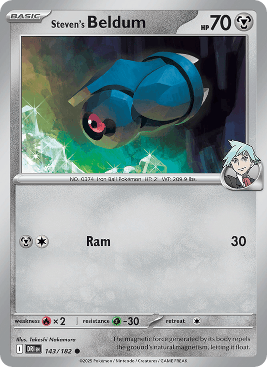 Steven's Beldum 143/182 Destined Rivals Pokémon TCG Regular
