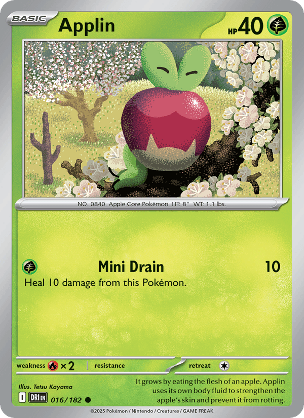 Applin 016/182 Destined Rivals Pokémon TCG Reverse Holo