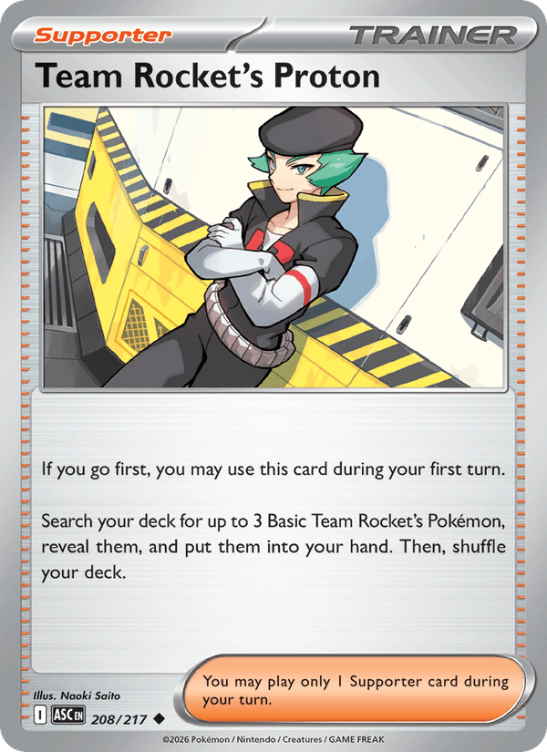 Team Rocket's Proton 208/217 Pokémon Ascended Heroes Regular