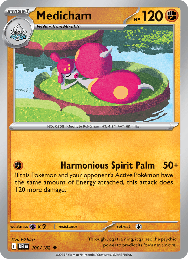 Medicham 100/182 Destined Rivals Pokémon TCG Regular