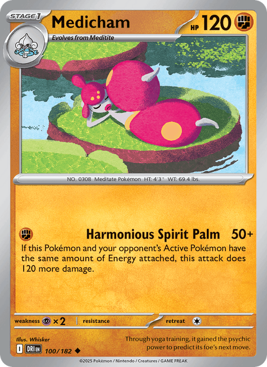 Medicham 100/182 Destined Rivals Pokémon TCG Regular