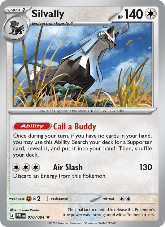 Silvally 070/084 Pitch Black Pokémon card - Reverse Holo