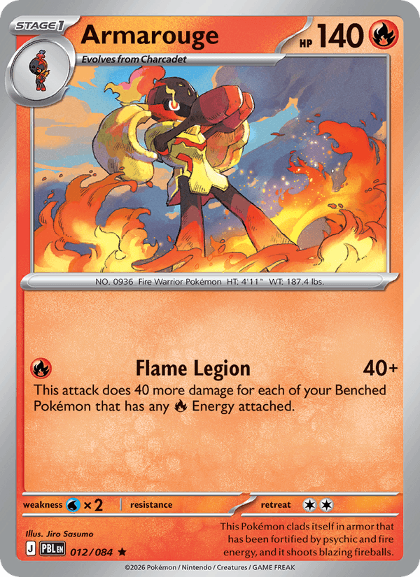 Armarouge 012/084 Pitch Black Pokémon card - Regular