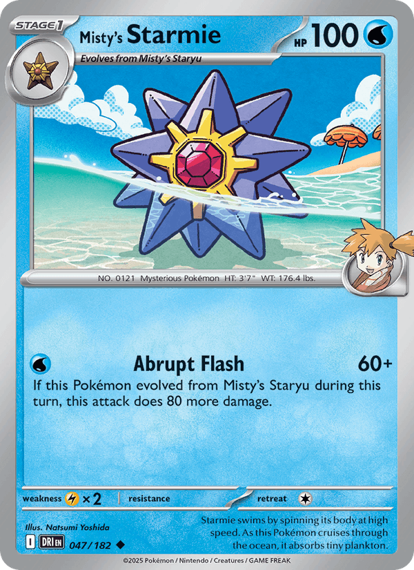 Misty's Starmie 047/182 Destined Rivals Pokémon TCG Regular