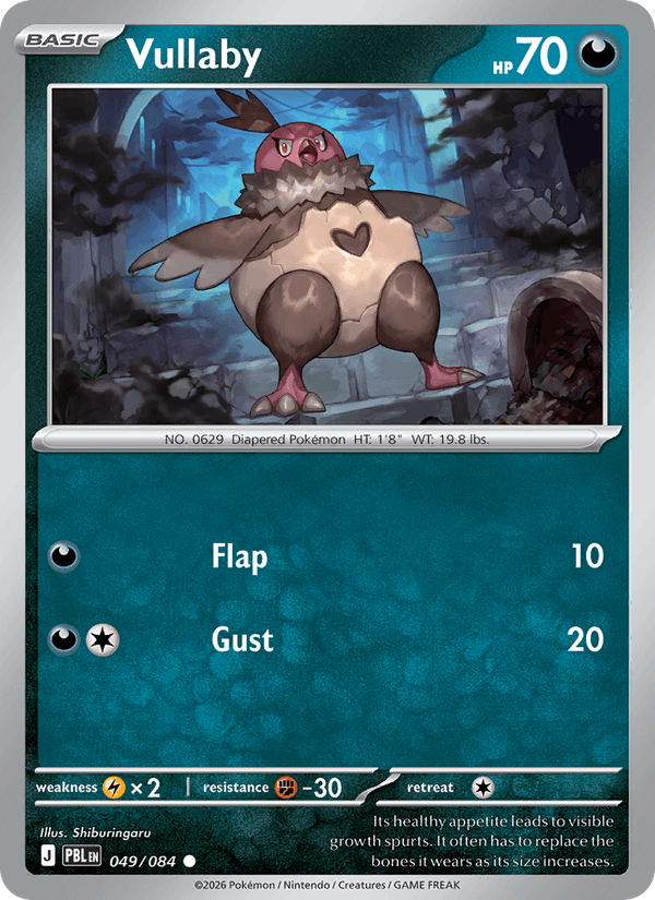 Vullaby 049/084 Pitch Black Pokémon card - Regular