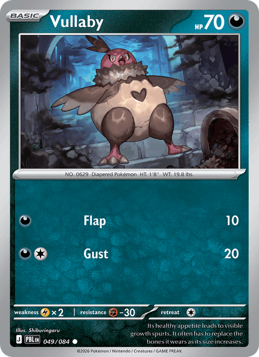 Vullaby 049/084 Pitch Black Pokémon card - Regular