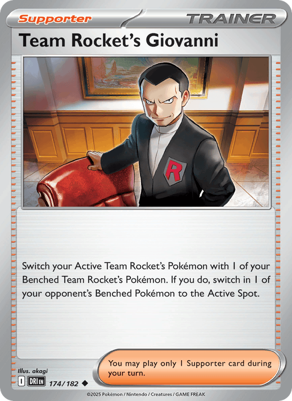Team Rocket's Giovanni 174/182 Pokémon Destined Rivals Regular