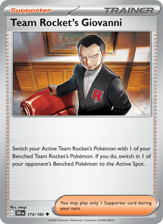Team Rocket's Giovanni 174/182 Pokémon Destined Rivals Regular
