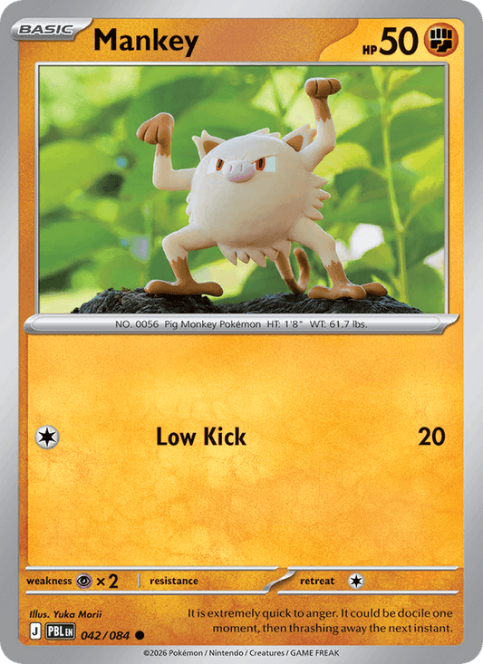 Mankey 042/084 Pitch Black Pokémon card - Regular